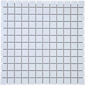 Mosaikmatte Weiß glänzend Keramik 33 cm x 33 cm