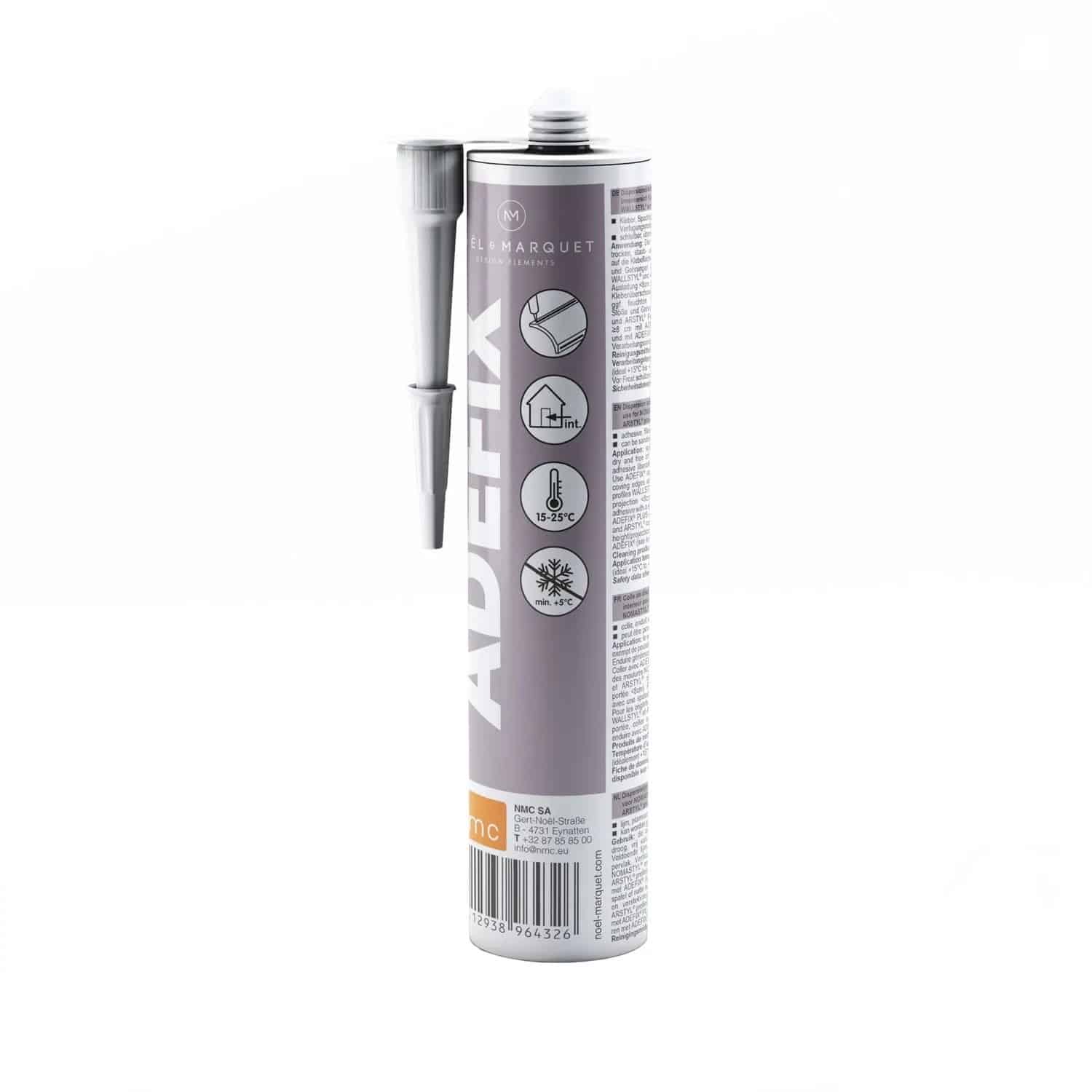 NOEL & MARQUET NMC ADEFIX Montagekleber für Stuckprofile Acrylkleber Spachtelkleber 310 ml Weiß