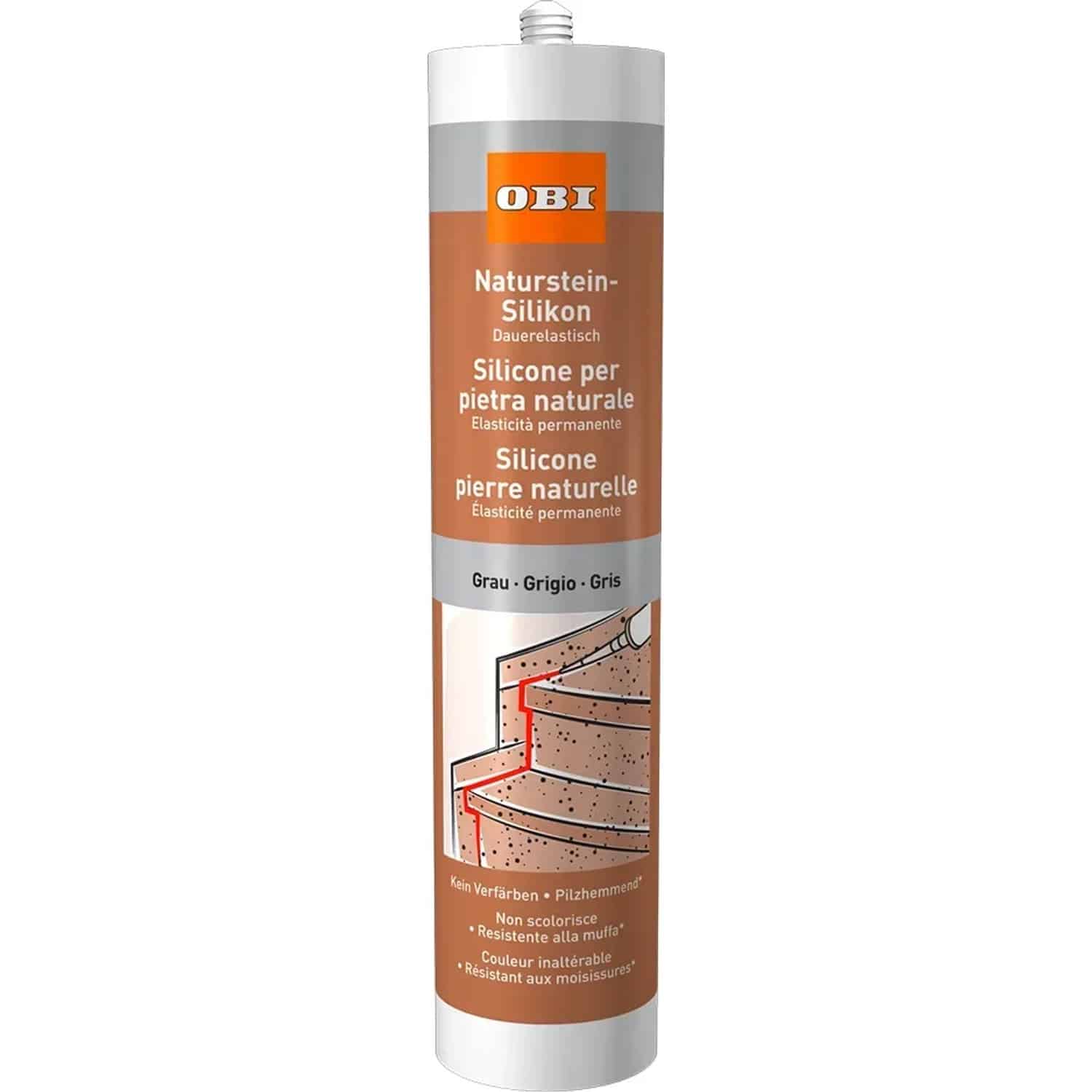 OBI Naturstein-Silikon Grau 310 ml