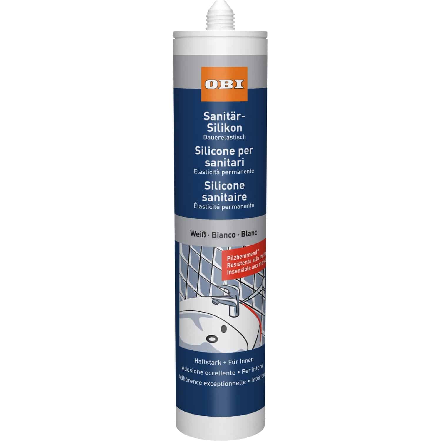 OBI Sanitär-Silikon Weiß 310 ml