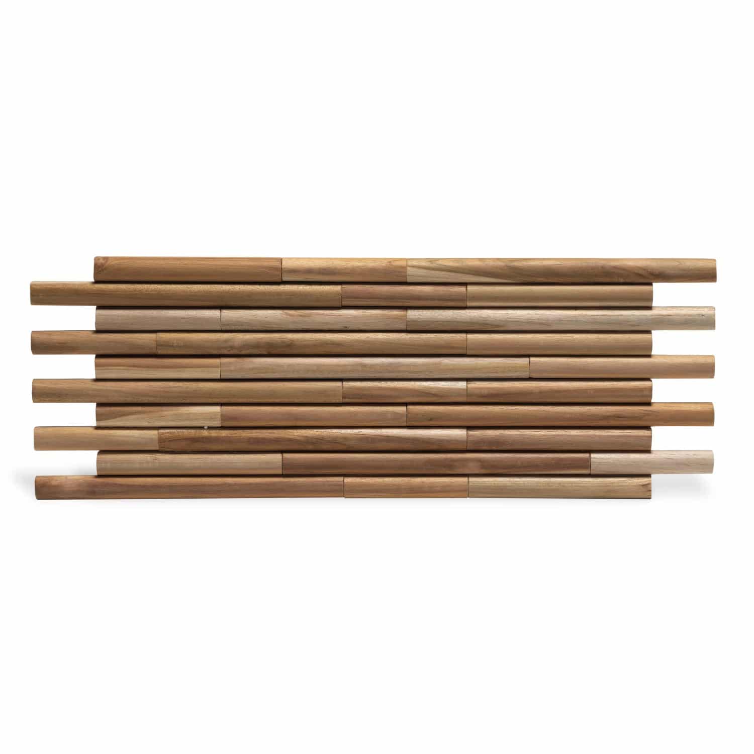 Rebel of Styles Holzverblender UltraWood Teak Round 50 cm x 20 cm Braun