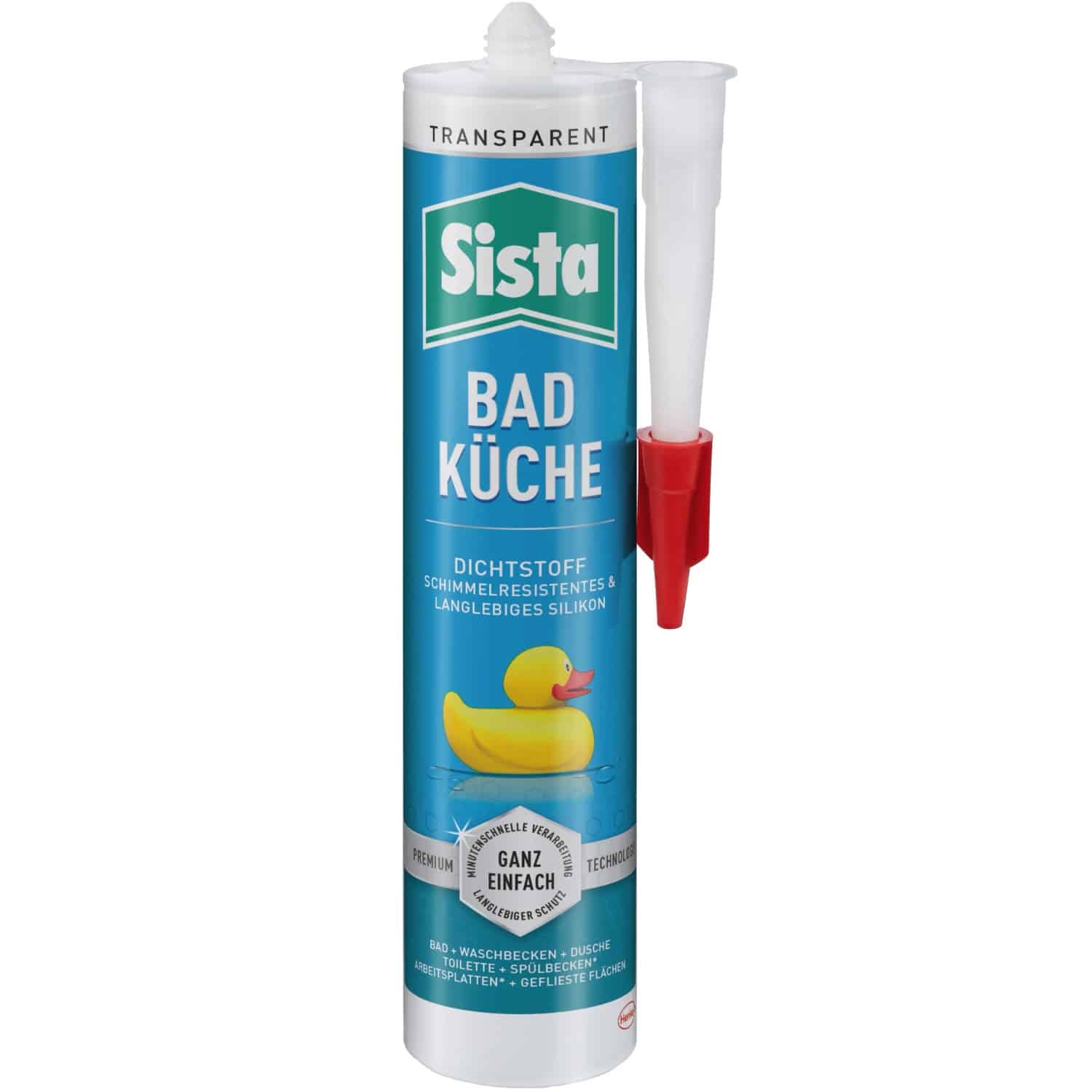Sista Silikon Dichtstoff Bad & Küche Kartusche Transparent 280 ml
