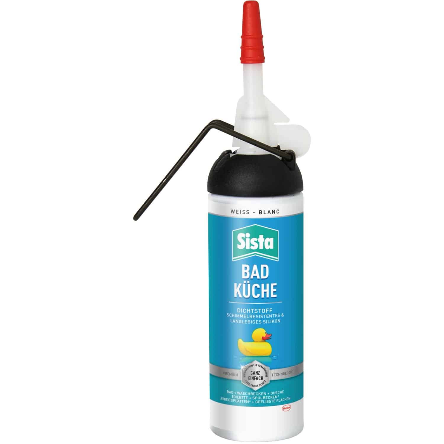 Sista Silikon Dichtstoff Bad & Küche Spender Weiß 100 ml