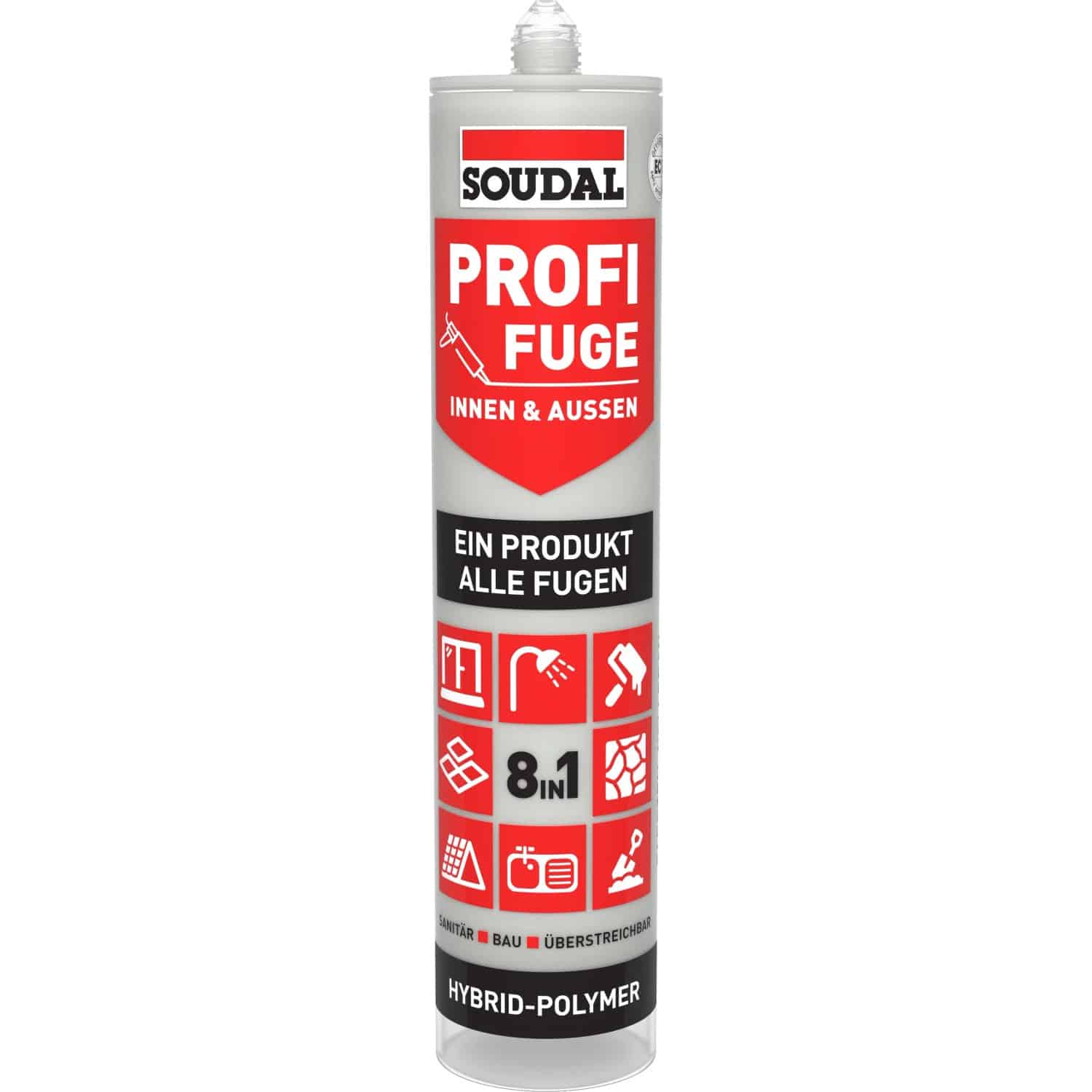 Soudal Dichtstoff Profi-Fuge 8-in-1 Hellgrau 280 ml