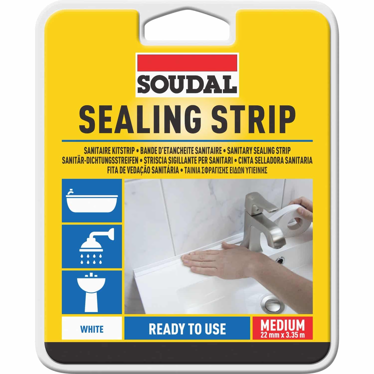 Soudal Sanitär-Dichtungsstreifen Weiß 22 mm