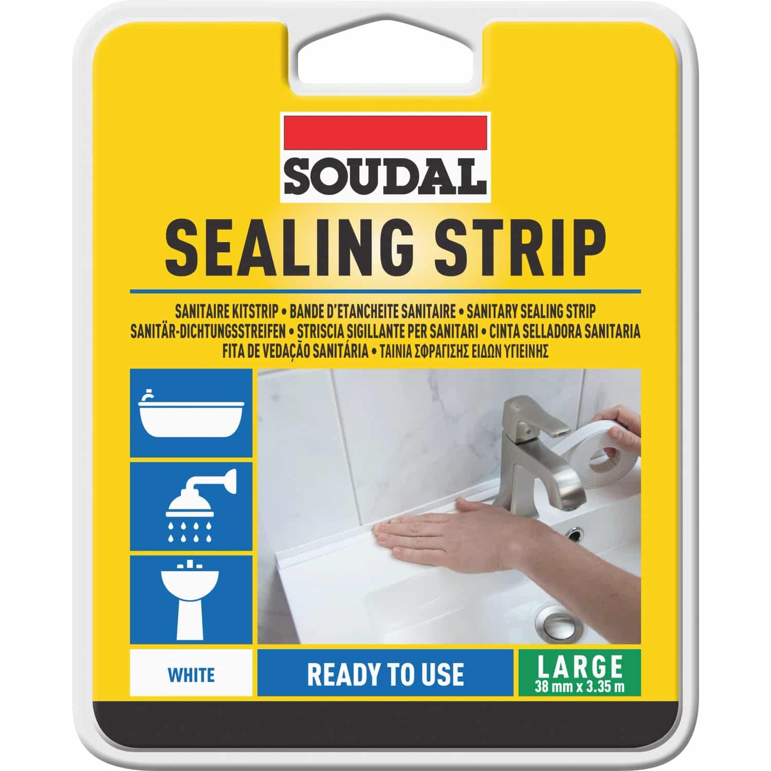Soudal Sanitär-Dichtungsstreifen Weiß 38 mm