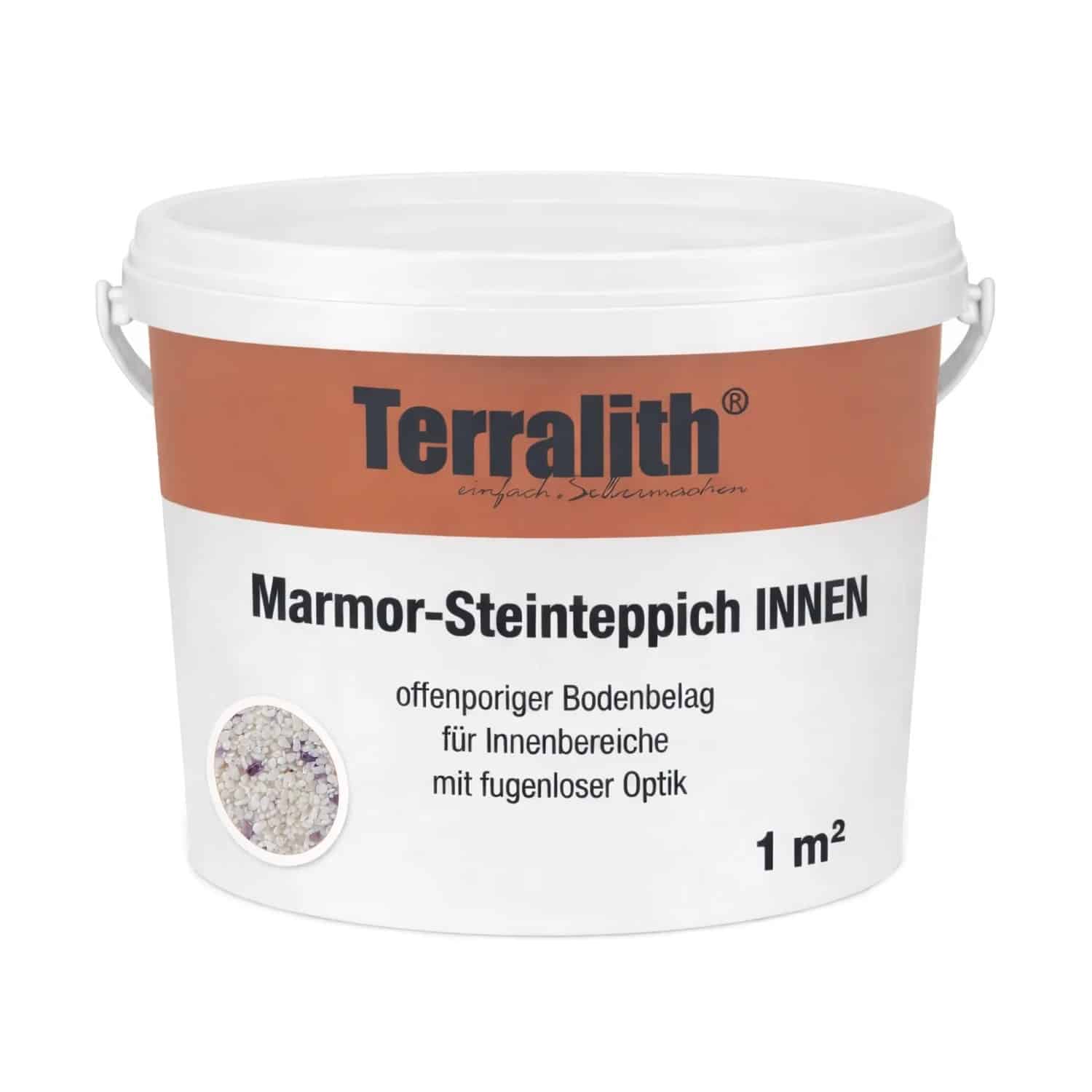 Terralith Edelsteinteppich Amethyst Bianco 1 m² Innen