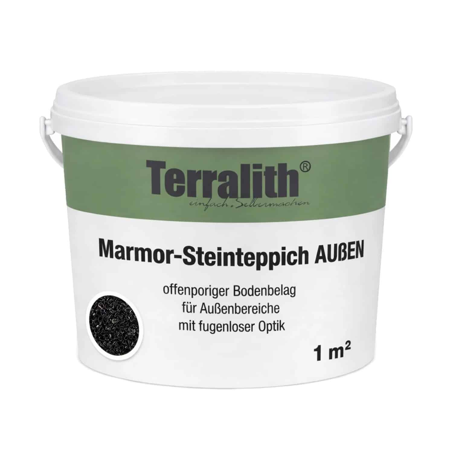 Terralith Edelsteinteppich Amethyst Nero 1 m² Außen