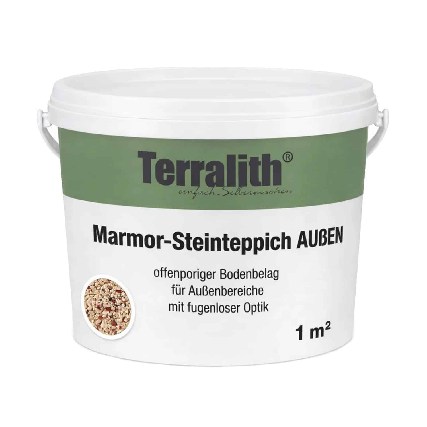Terralith Edelsteinteppich Jaspis Crema 1 m² Außen