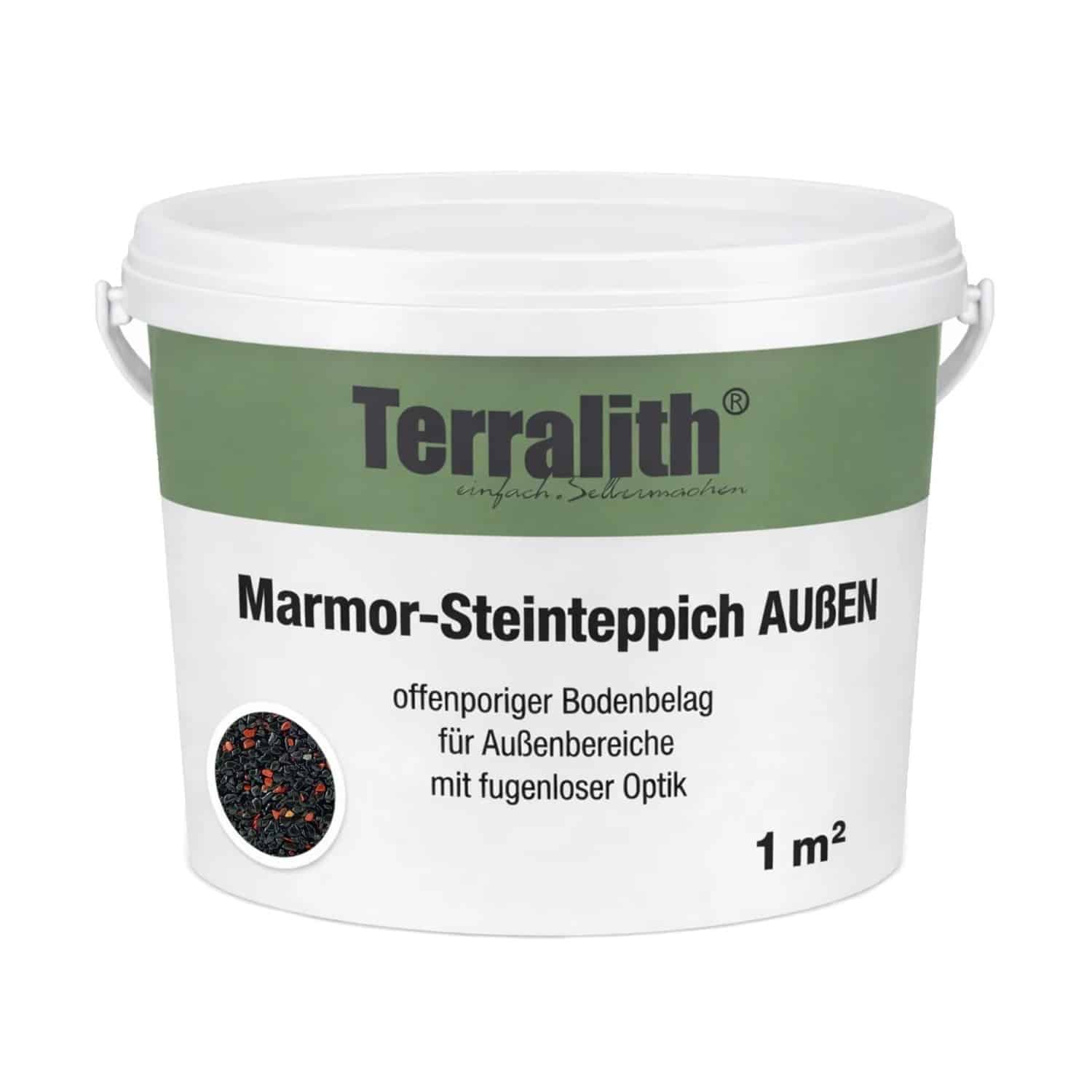Terralith Edelsteinteppich Jaspis Nero 1 m² Außen