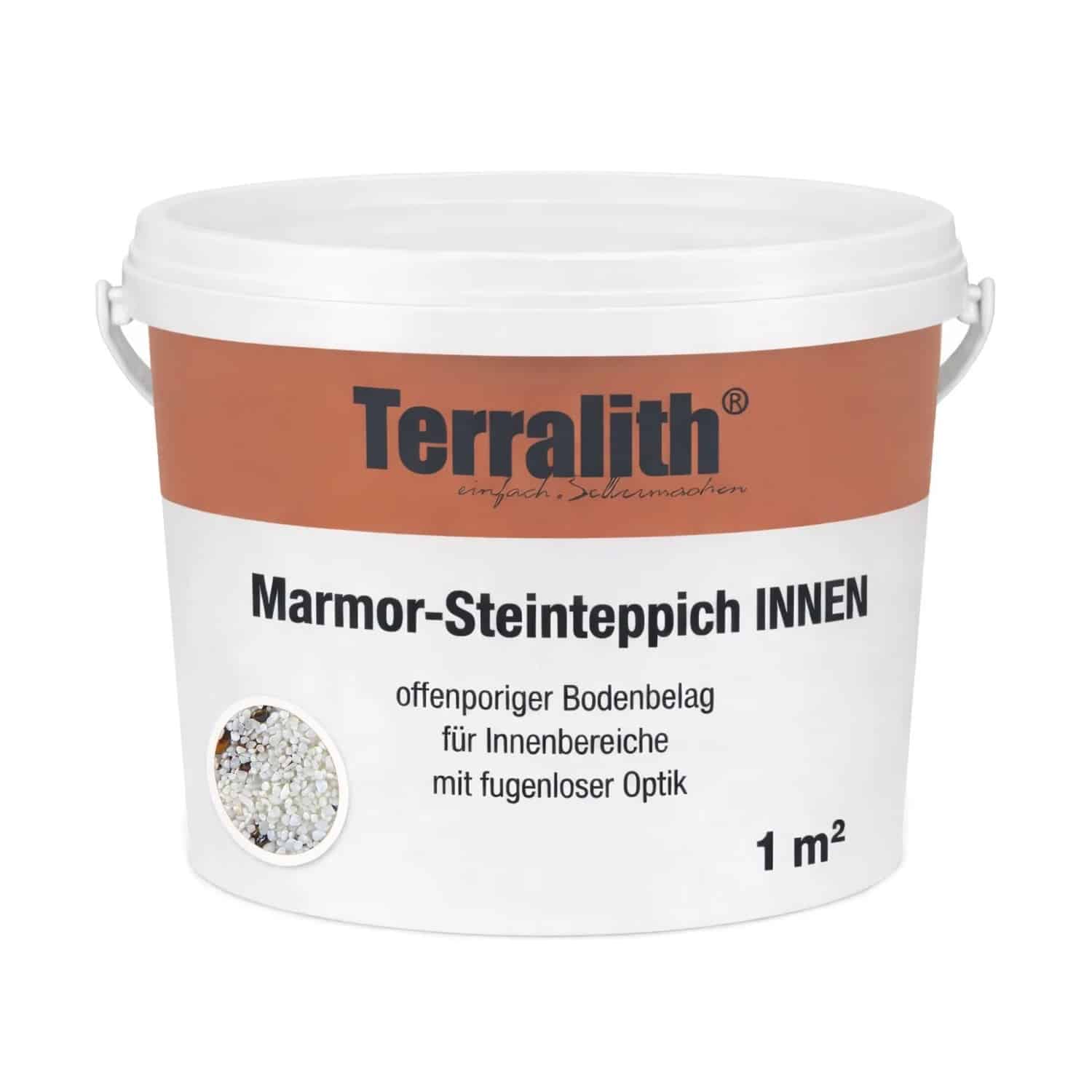Terralith Edelsteinteppich Tigerauge Bianco 1 m² Innen