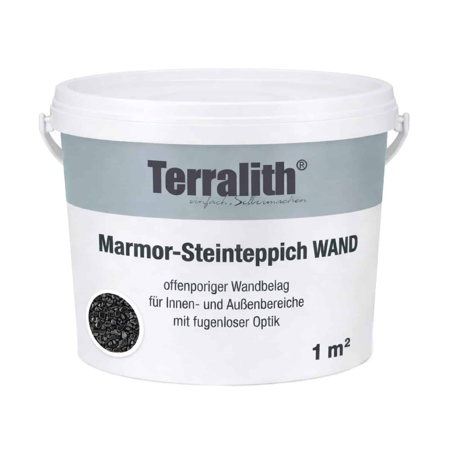 Terralith Edelsteinteppich Wand Hämatit für 1 m²