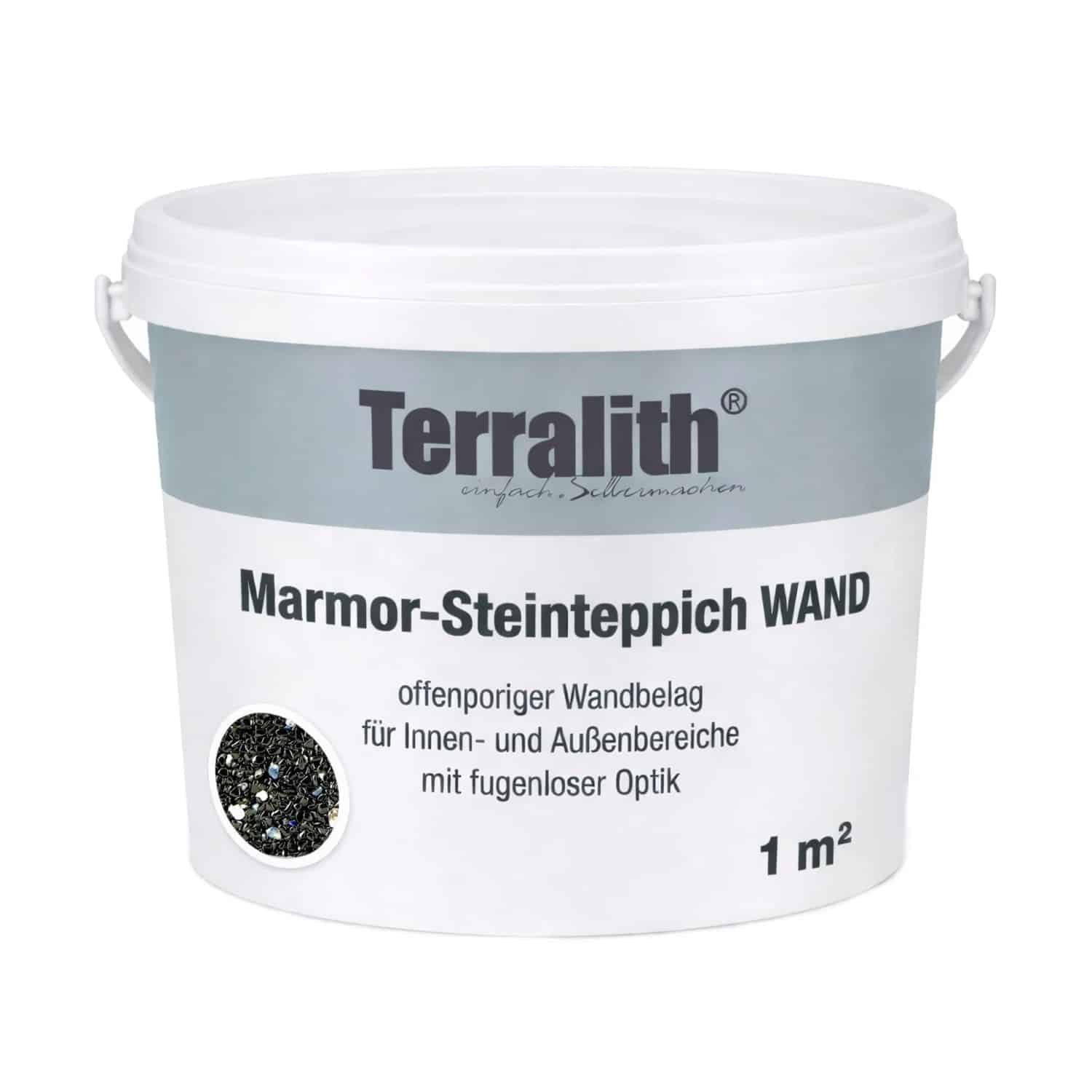Terralith Edelsteinteppich Wand Sodalith Nero für 1 m²