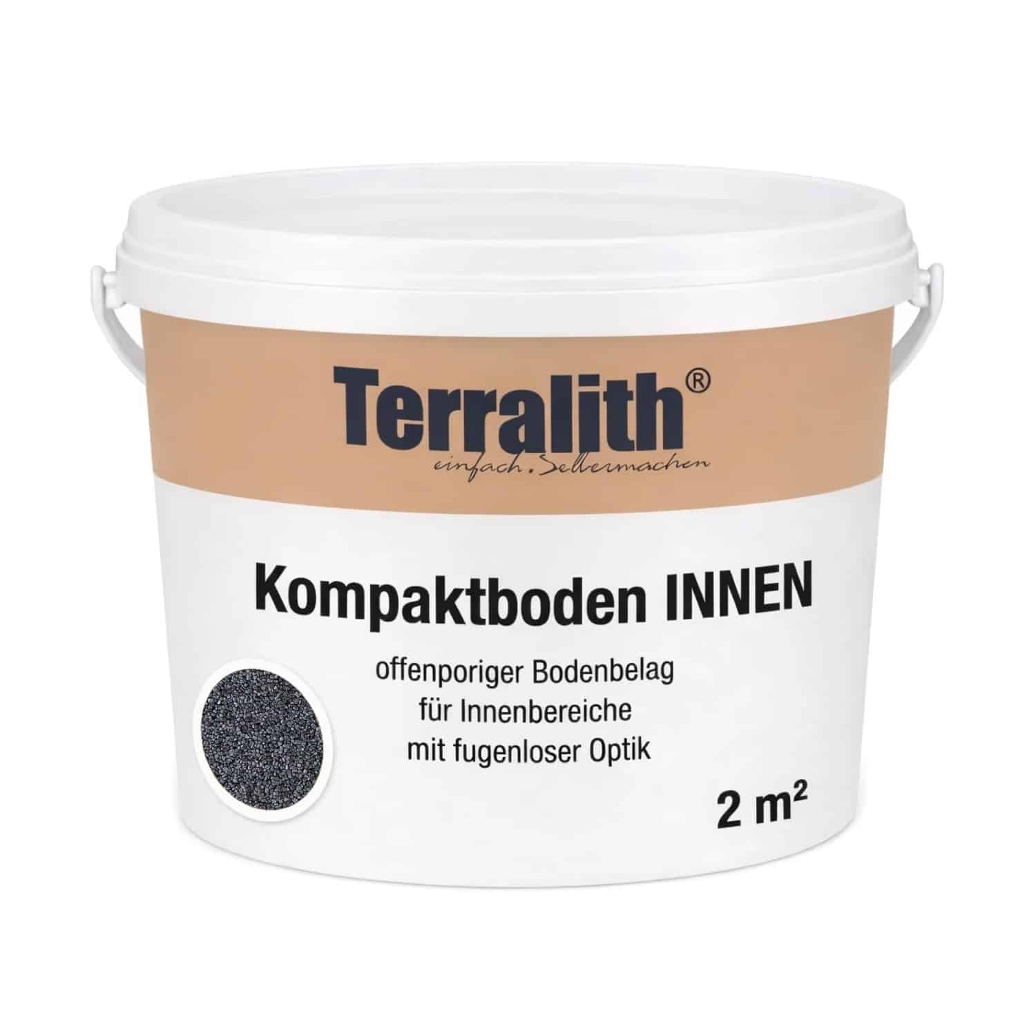 Terralith Kompaktboden Metallic Schwarz für 2 m²