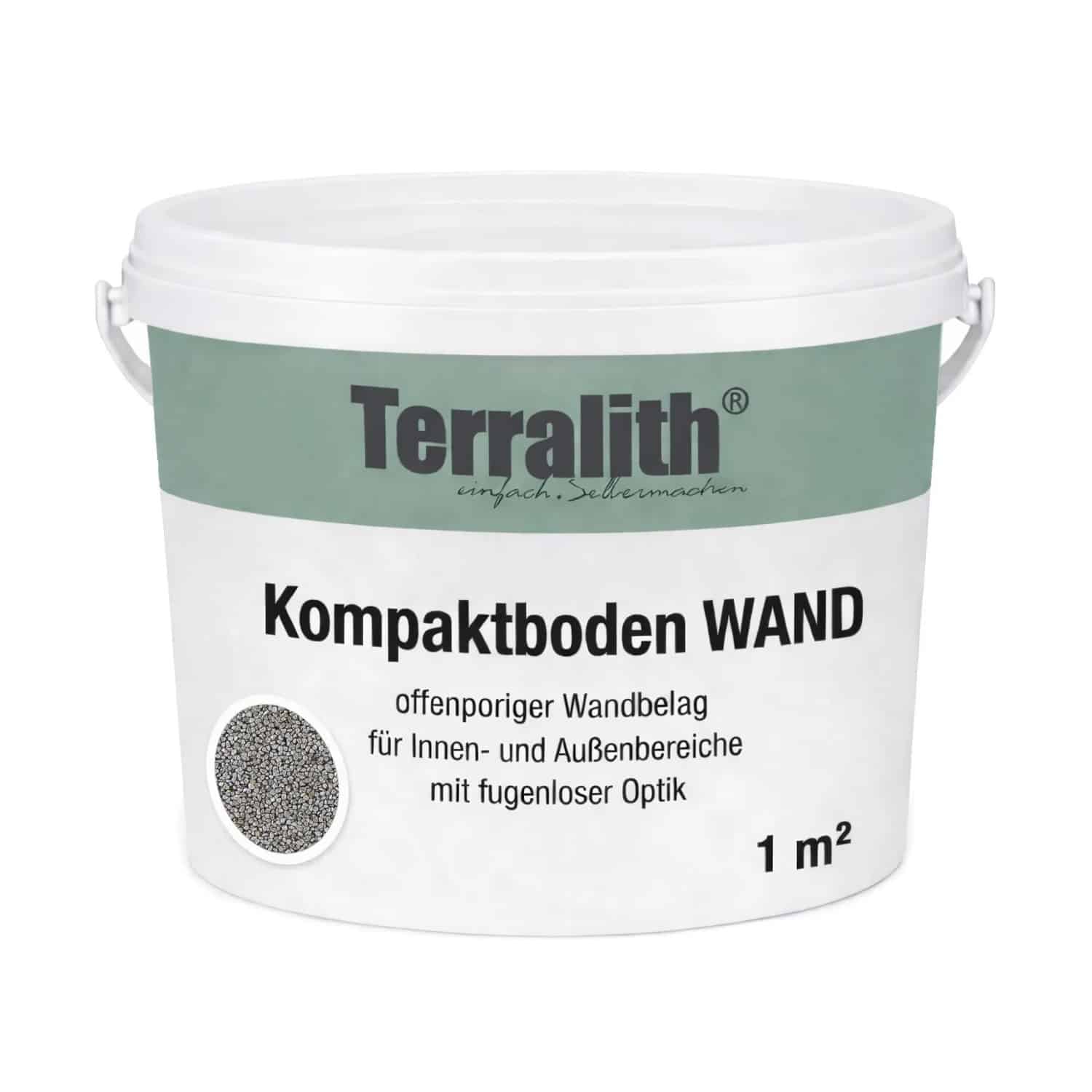 Terralith Kompaktboden Wand Metallic Grau für 1 m²