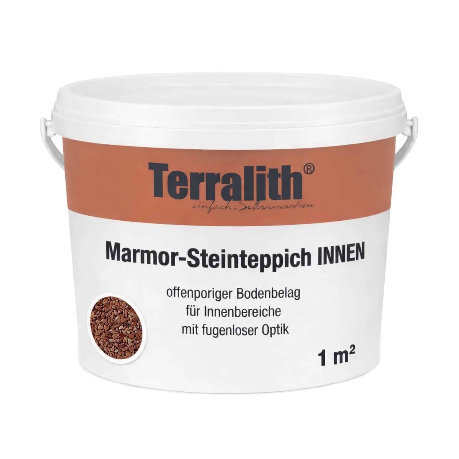Terralith Marmor Steinteppich Bruno für 1 m² Innen Fein 2-4 mm
