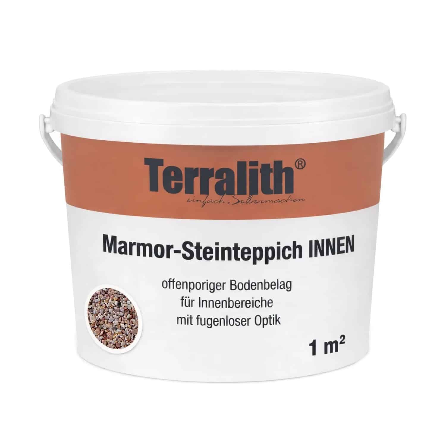 Terralith Marmor Steinteppich Colorato für 1 m² Innen Fein 2-4 mm