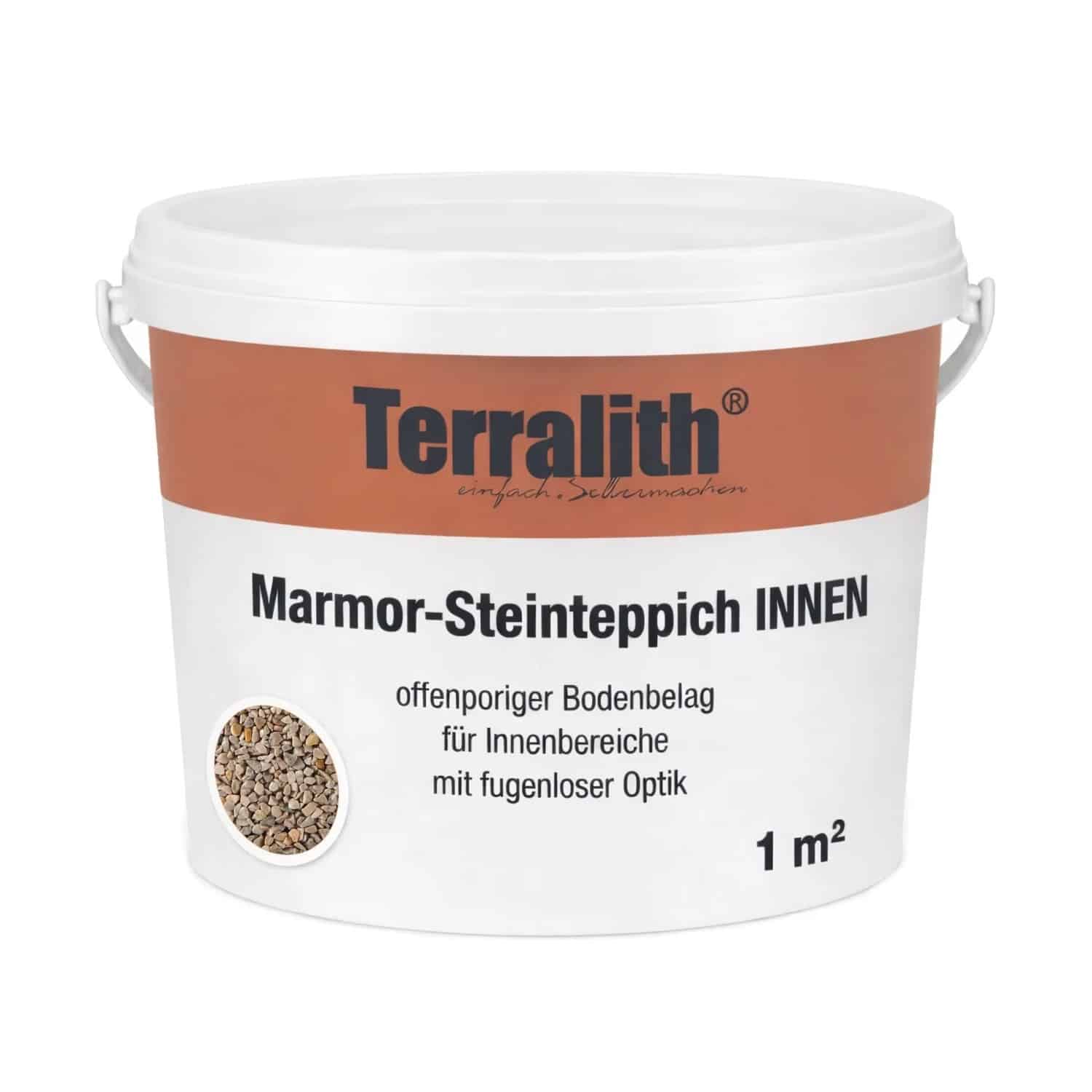Terralith Marmor Steinteppich Grigio für 1 m² Innen Fein 2-4 mm
