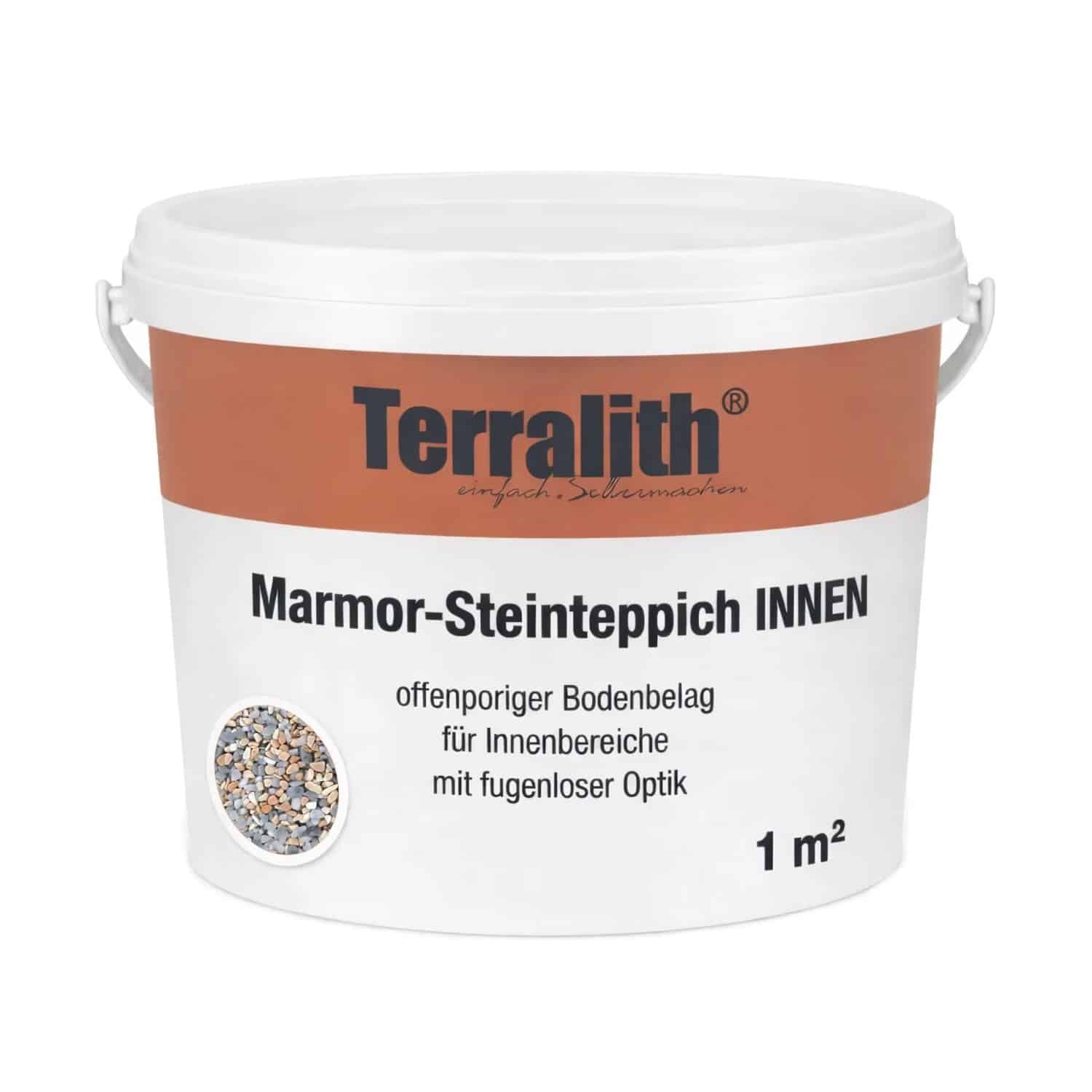 Terralith Marmor Steinteppich Mix Bari für 1m² Innen Fein 2-4 mm