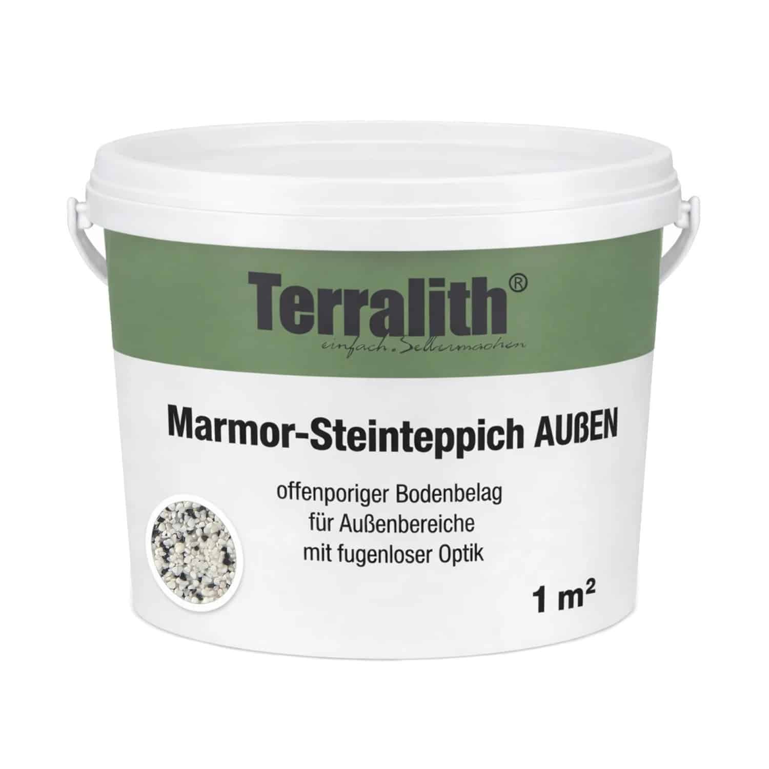 Terralith Marmor Steinteppich Mix Classico für 1 m² Außen Mittel 4-6 mm