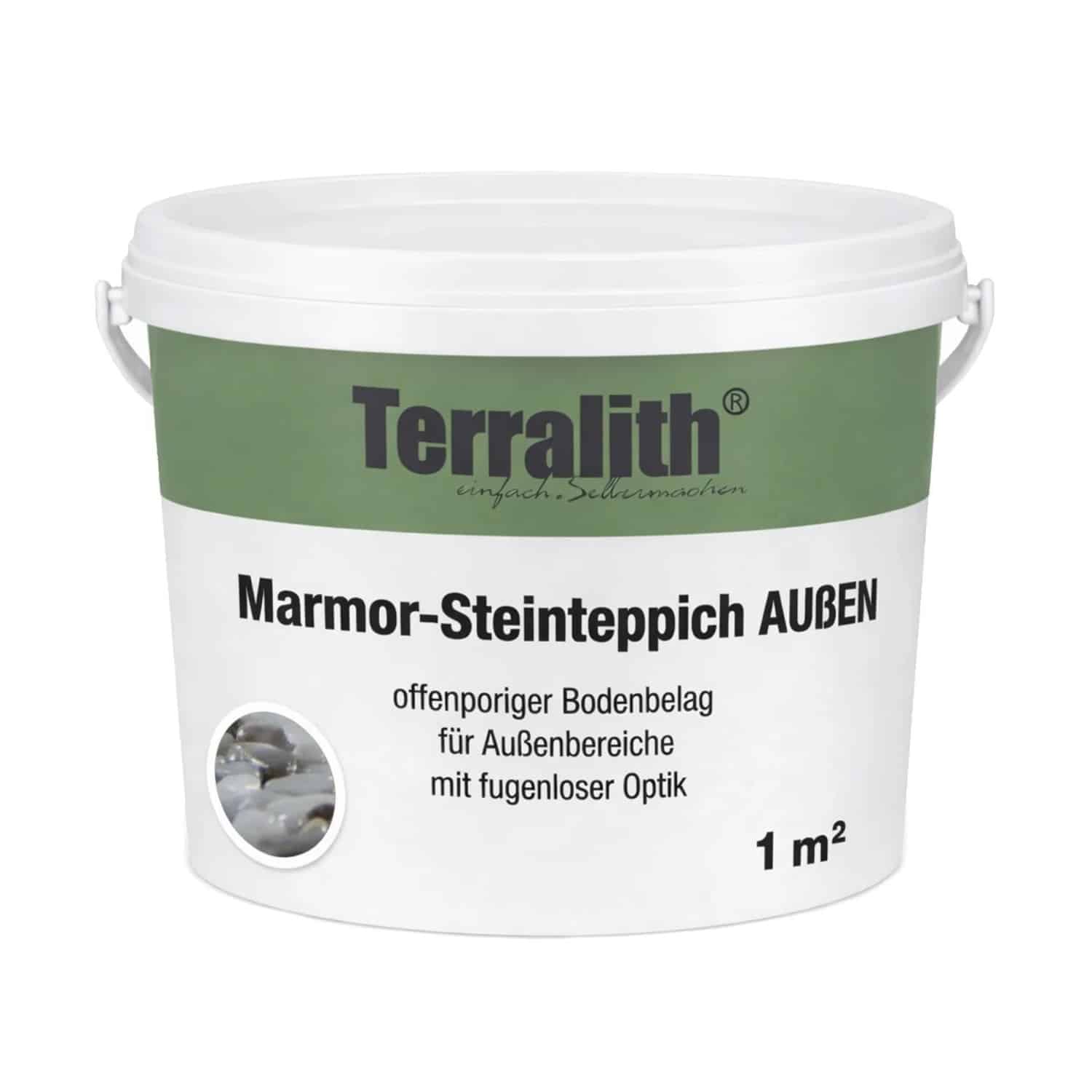Terralith Marmor Steinteppich Mix Como für 1 m² Außen Fein 2-4 mm