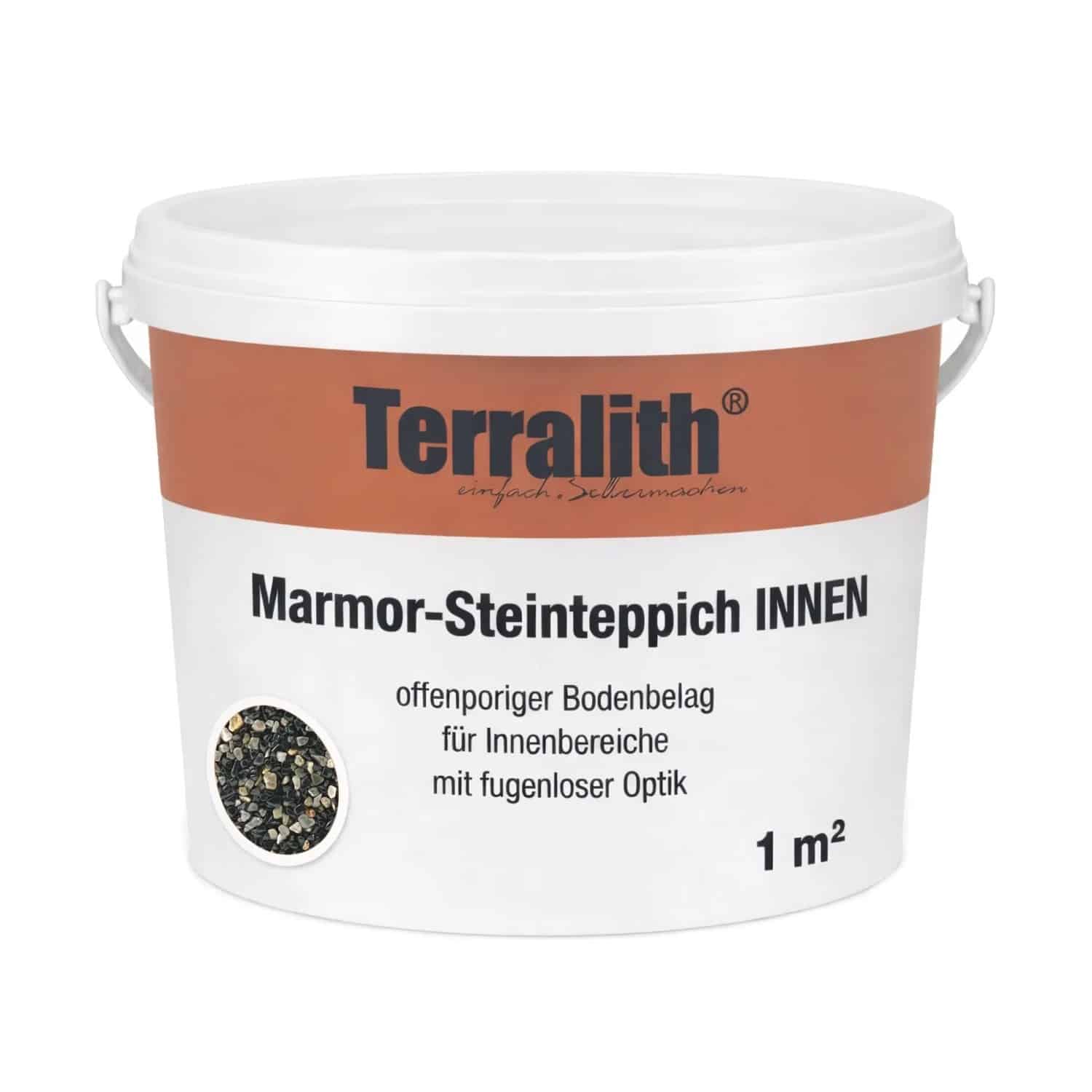 Terralith Marmor Steinteppich Mix Pietro für 1m² Innen Mittel 4-6 mm
