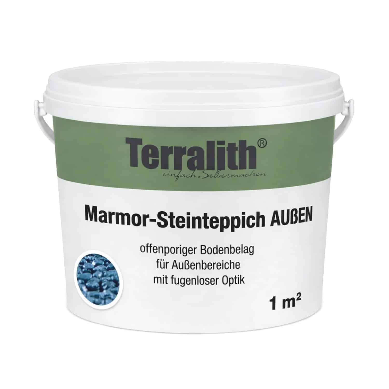 Terralith Metallic Steinteppich Blau für 1 m² Außen Mittel 4-6 mm