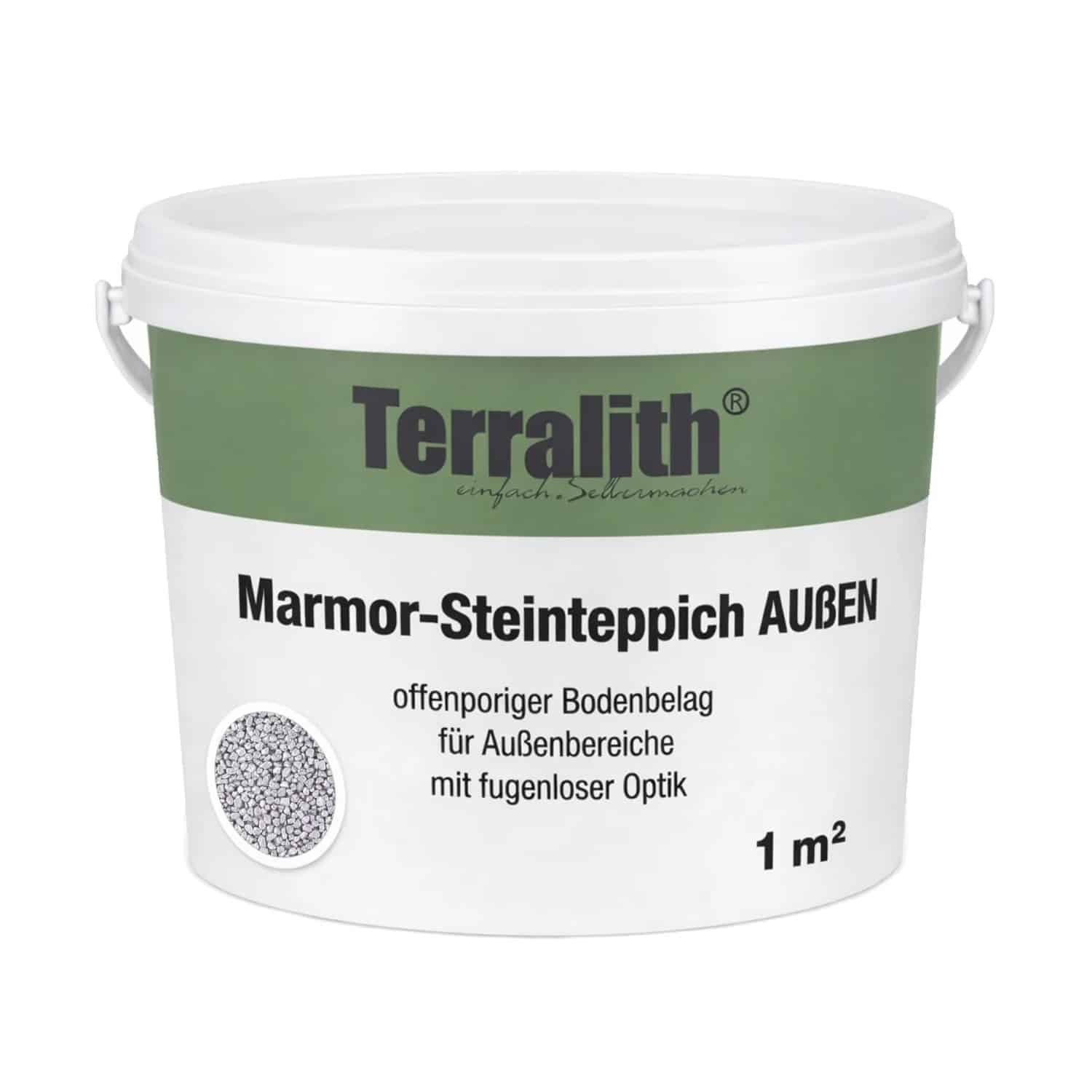 Terralith Metallic Steinteppich Grau für 1 m² Außen Mittel 4-6 mm