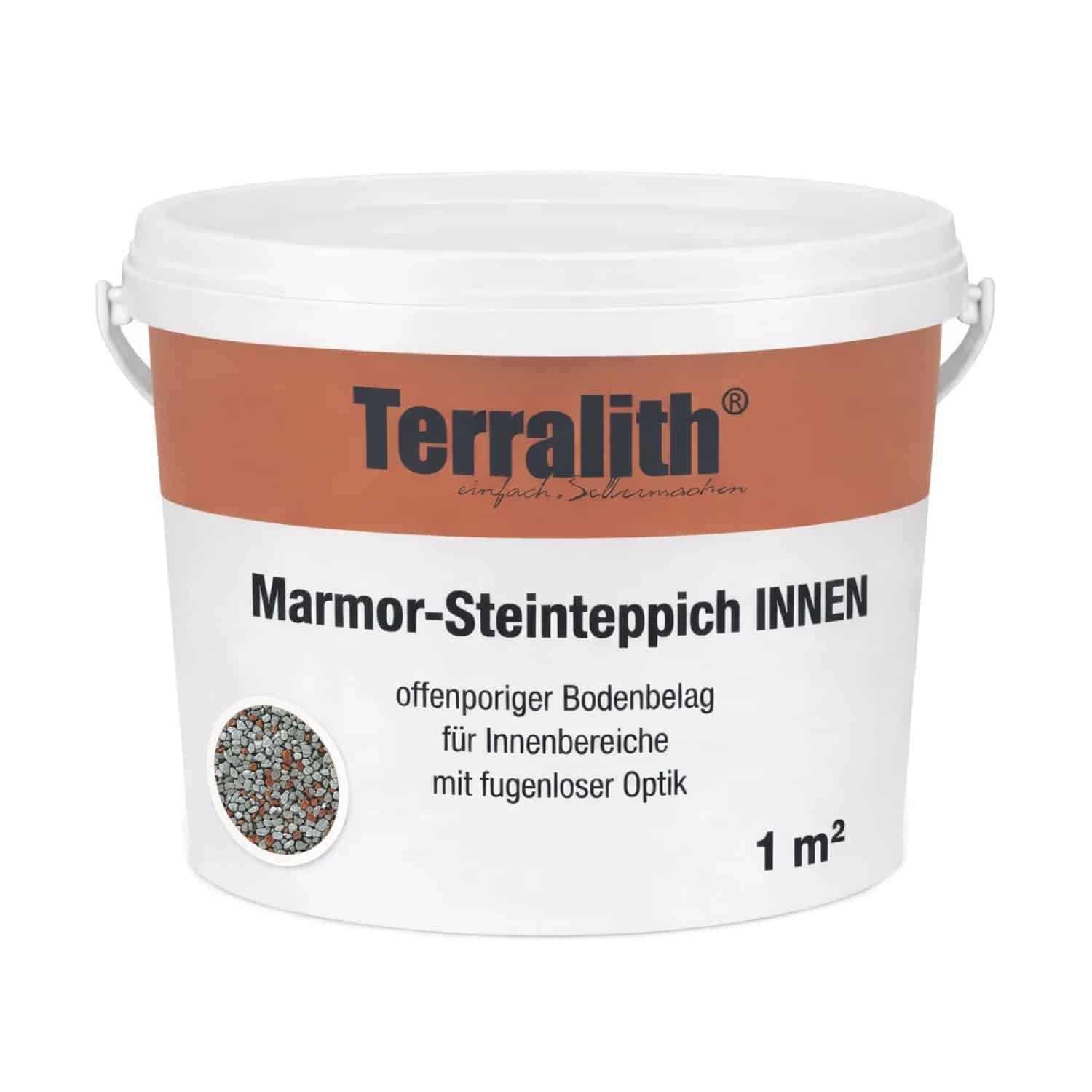 Terralith Metallic Steinteppich Metallic Mix 206 für 1m² Innen Mittel 4-6 mm