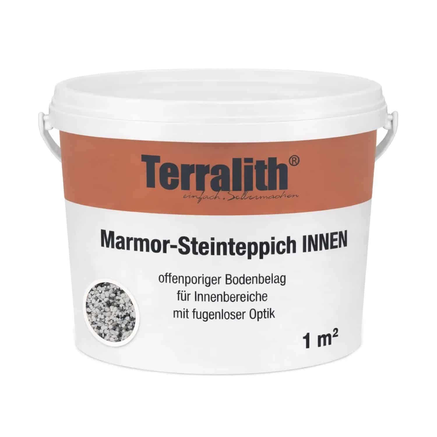 Terralith Metallic Steinteppich Metallic Mix 300 für 1m² Innen Mittel 4-6 mm