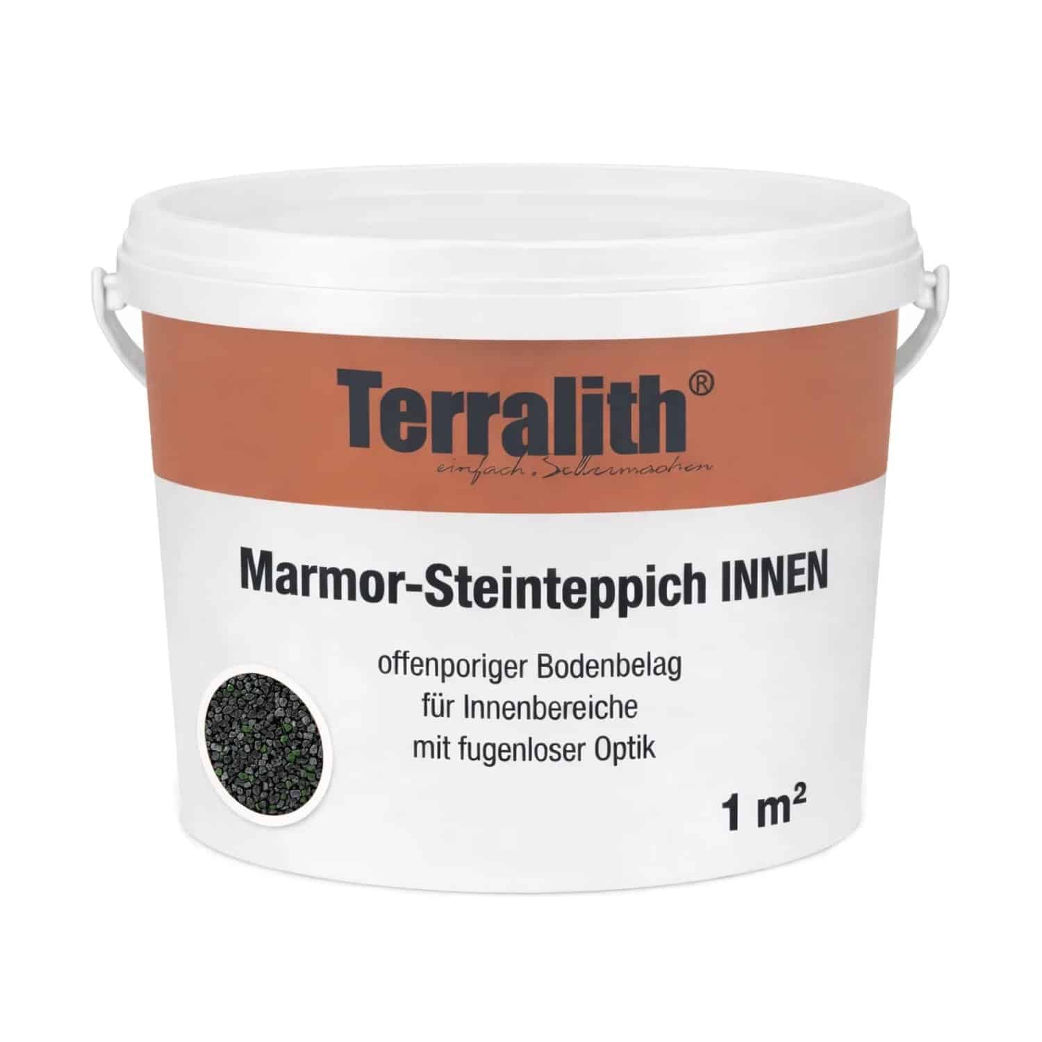 Terralith Metallic Steinteppich Metallic Mix 306 für 1m² Innen Mittel 4-6 mm