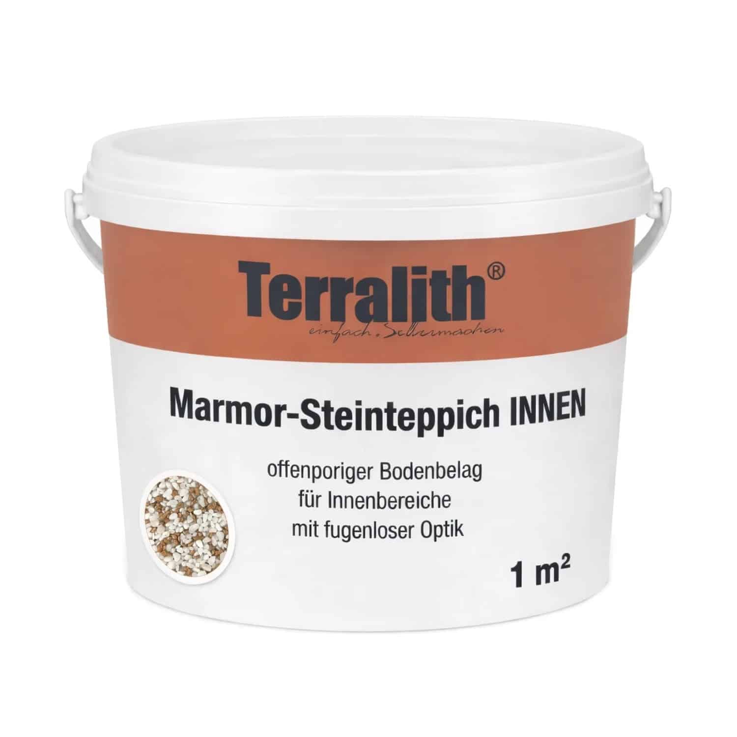 Terralith Metallic Steinteppich Metallic Mix 400 für 1m² Innen Mittel 4-6 mm