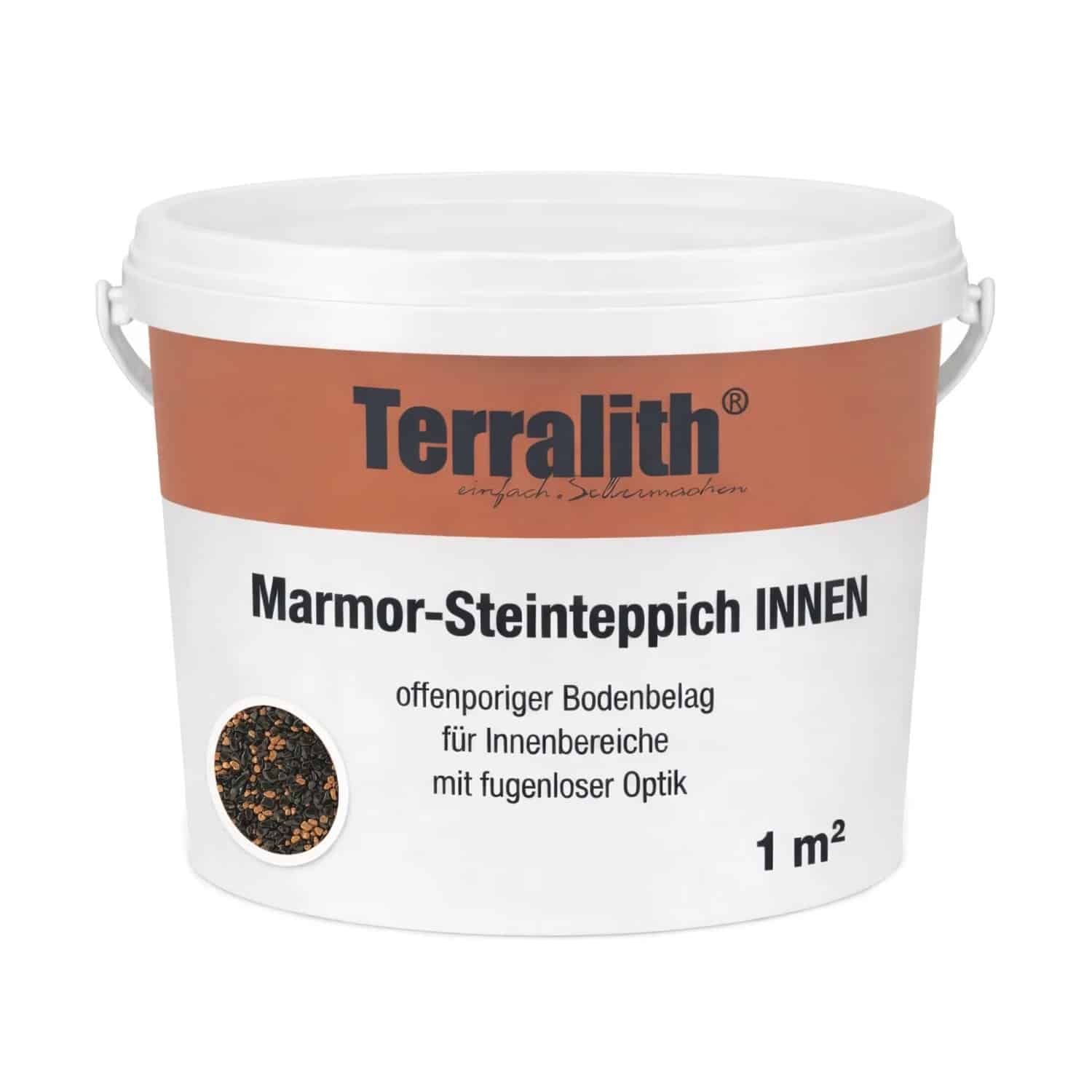Terralith Metallic Steinteppich Metallic Mix 401 für 1m² Innen Mittel 4-6 mm