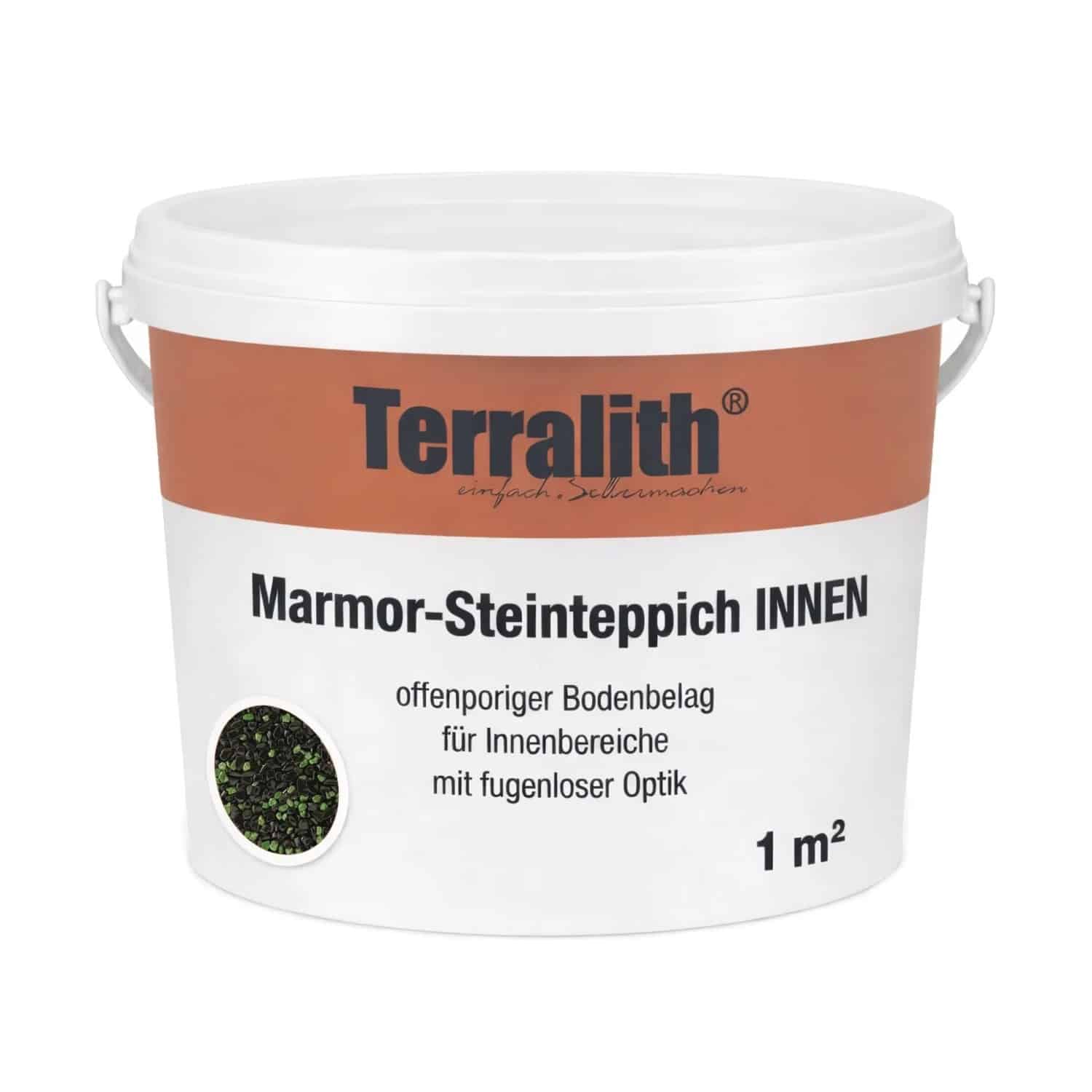 Terralith Metallic Steinteppich Metallic Mix 601 für 1m² Innen Mittel 4-6 mm