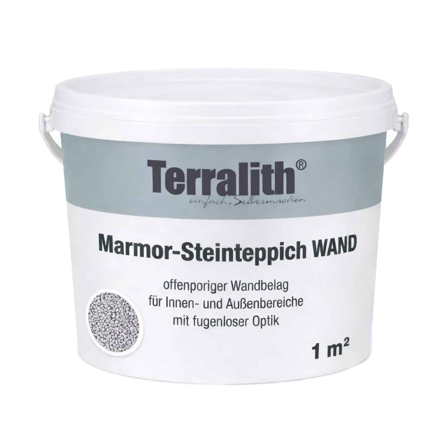 Terralith Metallic Steinteppich Wand Grau für 1 m²