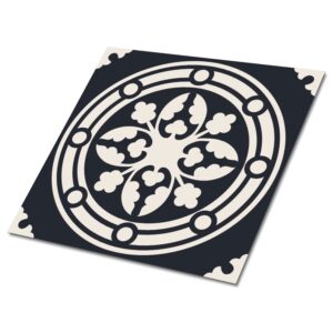Tulup PVC Fliesen Selbstklebende 30 cm x 30 cm Set von 9 Klassische Klebefliesen Vinyl Bodenfliesen Klebefliesen für Küche Arabisches Muster