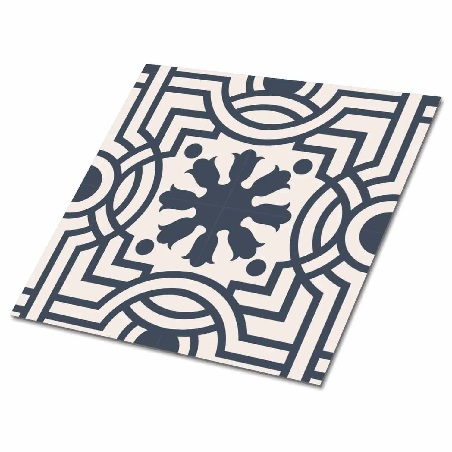 Tulup PVC Fliesen Selbstklebende 30 cm x 30 cm Set von 9 Klassische Klebefliesen Vinyl Bodenfliesen Klebefliesen für Küche Exotisches Muster