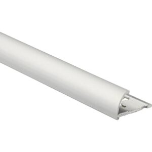 Viertelkreis-Abschlussprofil Alu eloxiert Silber matt 10 mm x 1 m