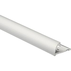Viertelkreis-Abschlussprofil Alu eloxiert Silber matt 8 mm x 1 m