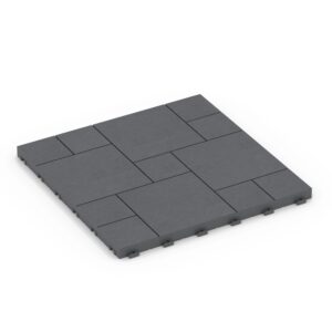 WARCO Blockmuster-Klickfliese Silbergrau 38