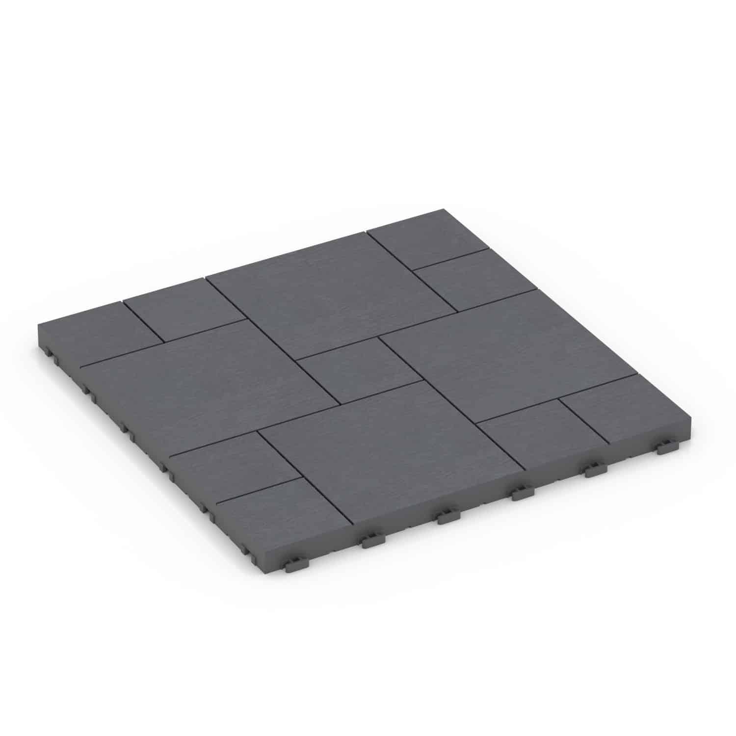 WARCO Blockmuster-Klickfliese Silbergrau 38