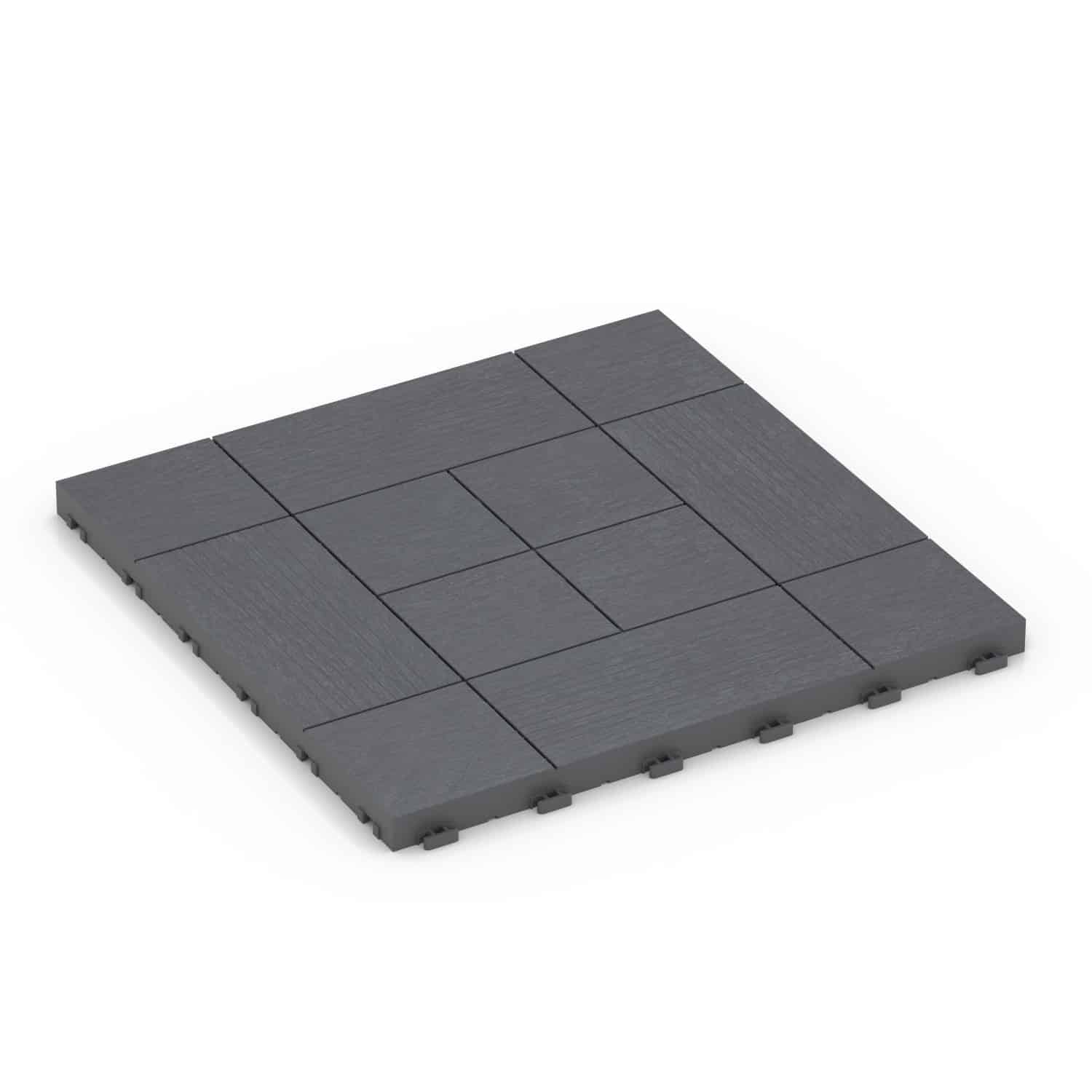 WARCO Tafelmuster-Klickfliese Silbergrau 38