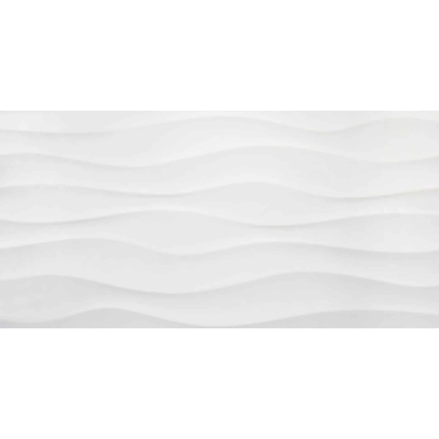 Wandfliese Alaska Steingut Glasiert Weiß Glänzend 30 cm x 60 cm x 0