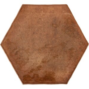 Wandfliese Antik Hexagon Steingut Cotto Glasiert Glänzend 15 cm x 17