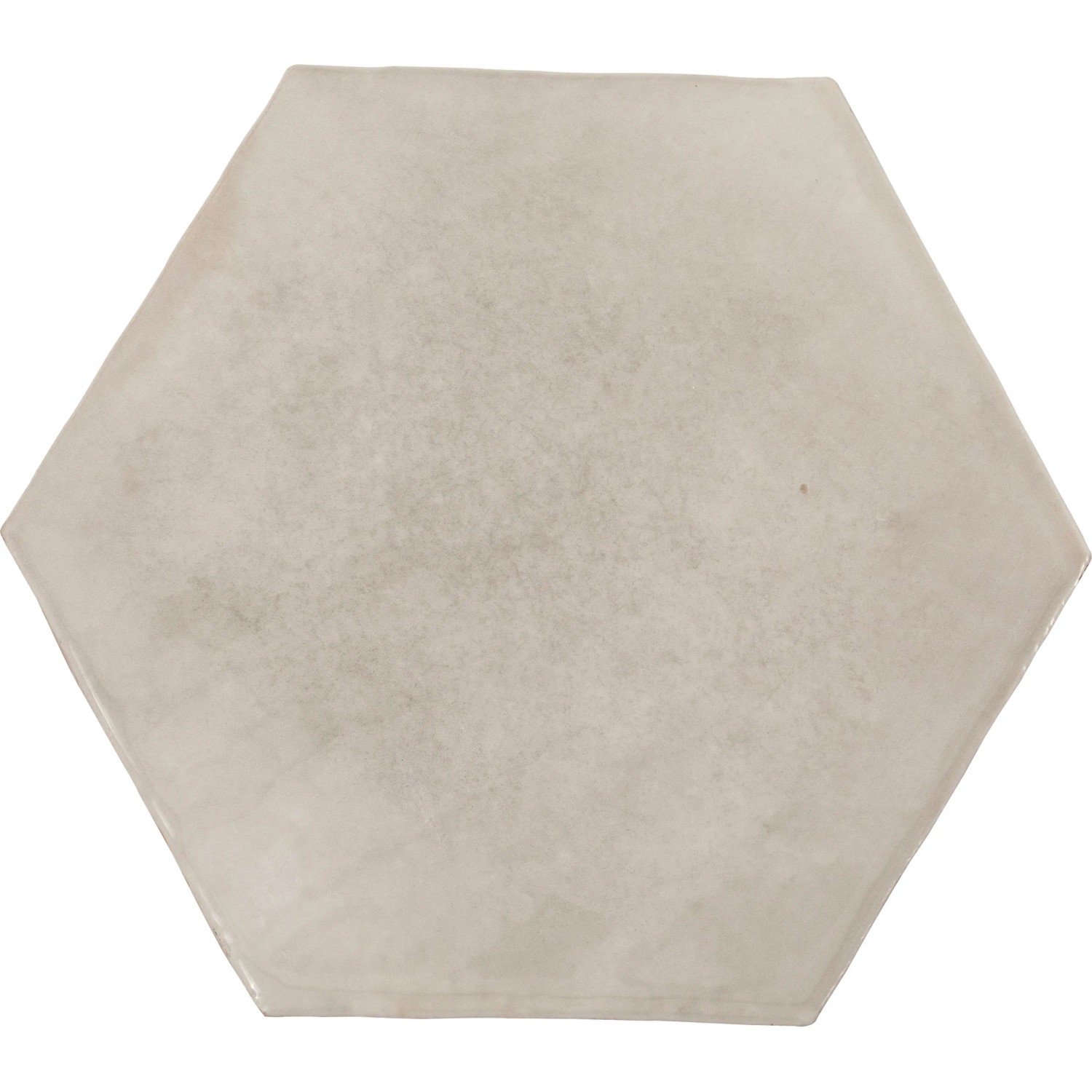 Wandfliese Antik Hexagon Steingut Weiß Glasiert Glänzend 15 cm x 17