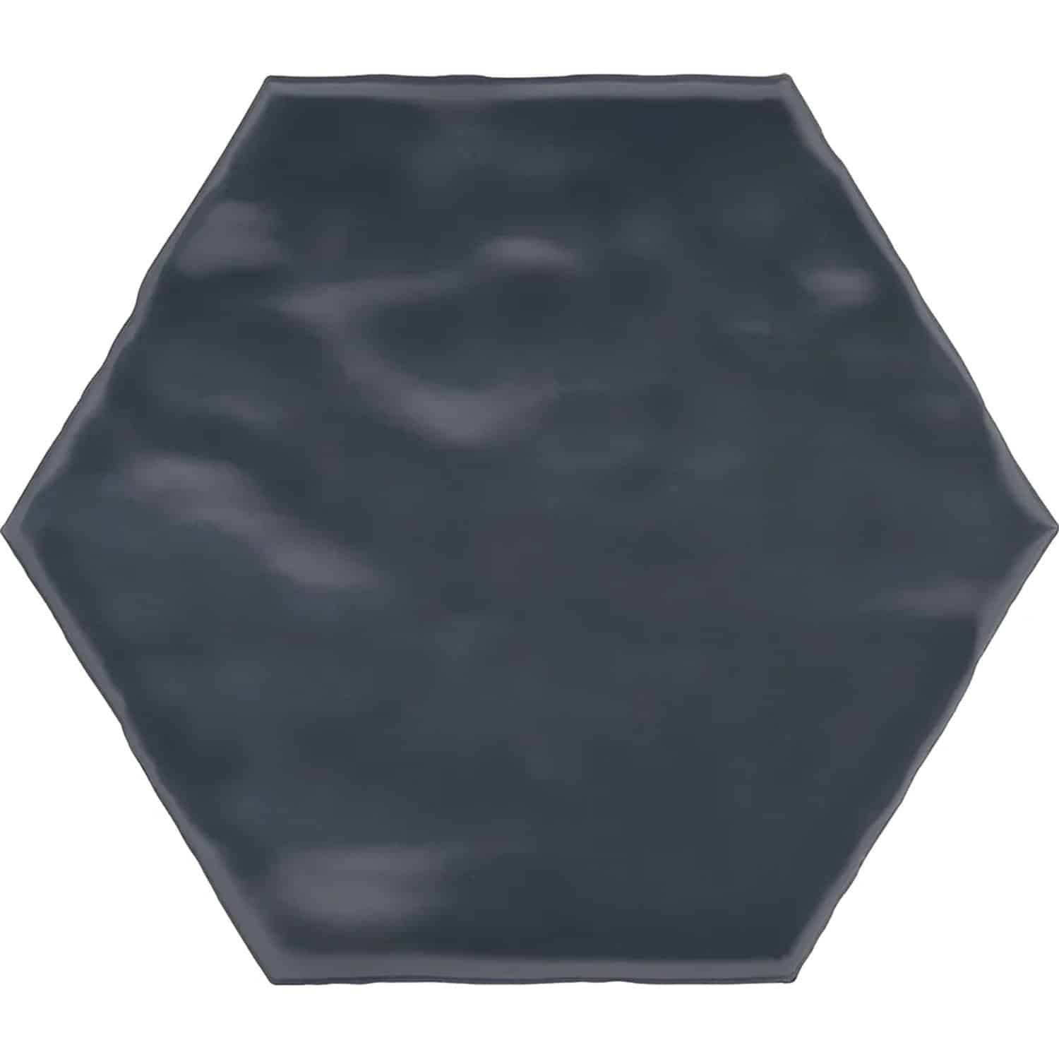 Wandfliese Artisa Hexagon Steingut Blau Glasiert Glänzend 15 cm x 17