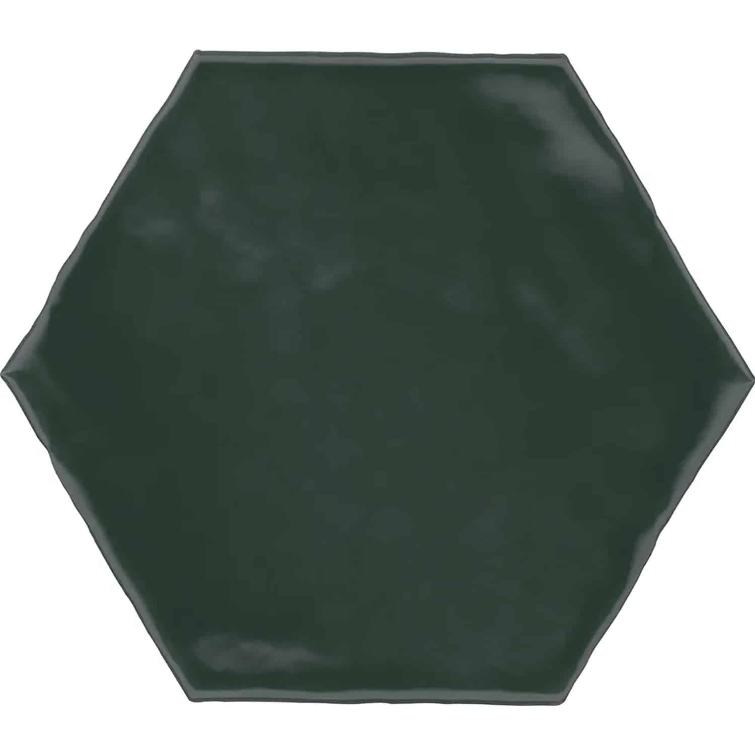 Wandfliese Artisa Hexagon Steingut Grün Glasiert Glänzend 15 cm x 17
