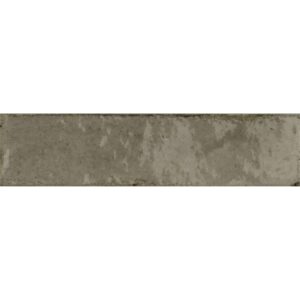 Wandfliese Lotis Steingut Grau Glasiert Glänzend 6 cm x 24 cm