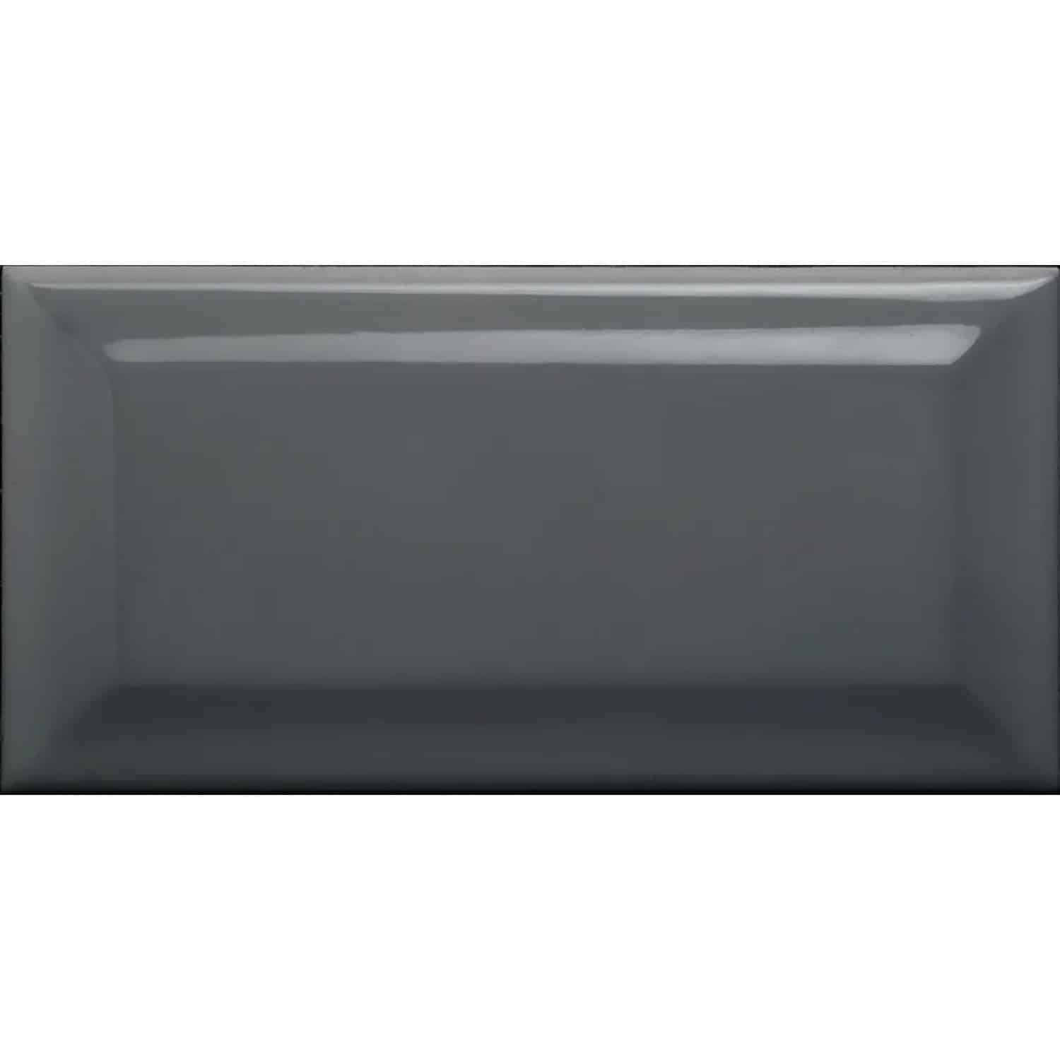 Wandfliese Metro Facette Dunkelgrau Glasiert Glänzend 7
